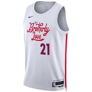 NBA Philadelphia 76ers Joel Embiid Swingman City Edition 2022 Trikot Herren, weiß / rot, zoom bei OUTFITTER Online