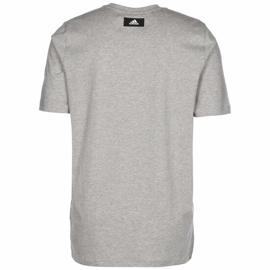 Logo T-Shirt Herren, grau / weiß, zoom bei OUTFITTER Online