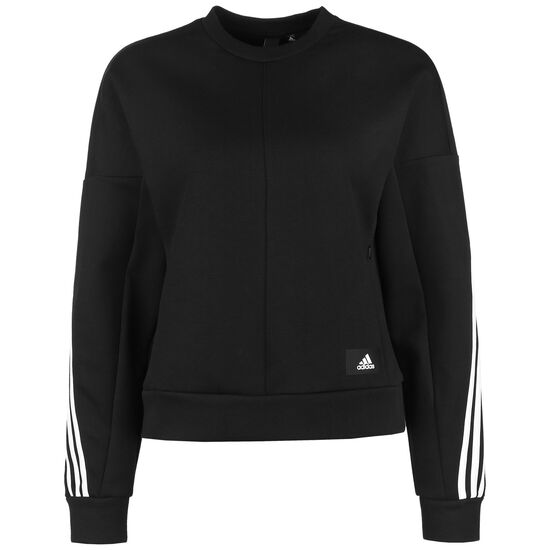 Wrapped 3-Streifen Sweatshirt Damen, schwarz / weiß, zoom bei OUTFITTER Online
