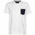 Contrast Pocket T-Shirt Herren, weiß / dunkelblau, zoom bei OUTFITTER Online