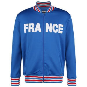 Frankreich 1960s Retro Trainingsjacke Herren, blau / weiß, zoom bei OUTFITTER Online