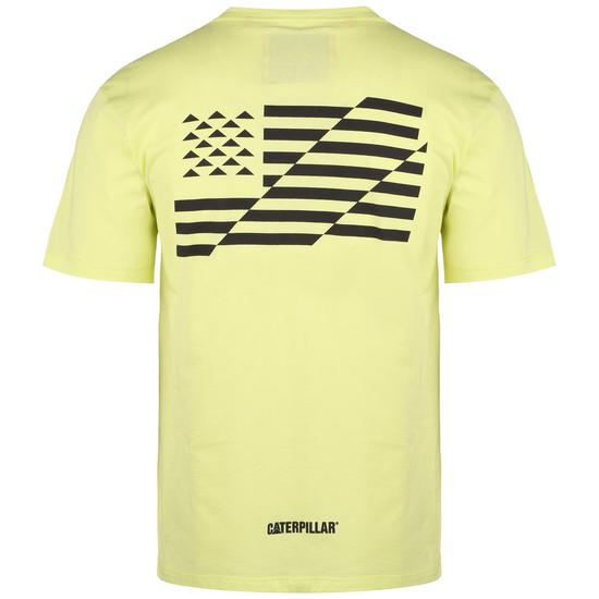 Caterpillar B-W Flag T-Shirt Herren, gelb / schwarz, zoom bei OUTFITTER Online