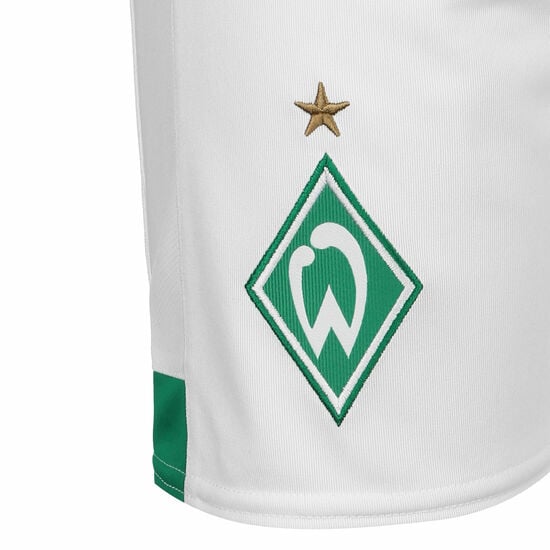 SV Werder Bremen Shorts Home 2021/2022 Kinder, weiß / grün, zoom bei OUTFITTER Online