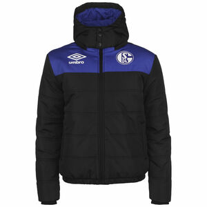 FC Schalke 04 Icon Puffa Winterjacke Herren, schwarz / blau, zoom bei OUTFITTER Online