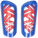 ULTRA Flex Sleeve Schienbeinschoner, blau / rot, zoom bei OUTFITTER Online