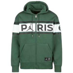 Paris St.-Germain Fleece Kapuzenjacke Herren, grün / weiß, zoom bei OUTFITTER Online