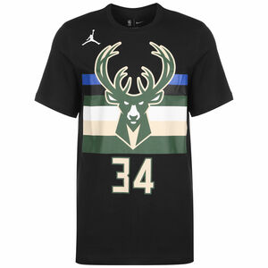 NBA Milwaukee Bucks Statement Giannis Antetokounmpo T-Shirt Herren, schwarz / grün, zoom bei OUTFITTER Online