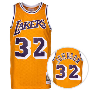 NBA Los Angeles Lakers Magic Johnson Swingman Trikot Herren, gelb / lila, zoom bei OUTFITTER Online