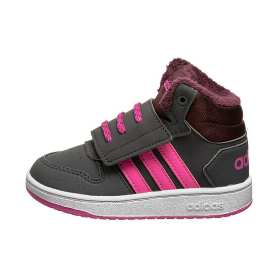 Hoops Mid 2.0 Sneaker Kleinkinder, anthrazit / pink, zoom bei OUTFITTER Online