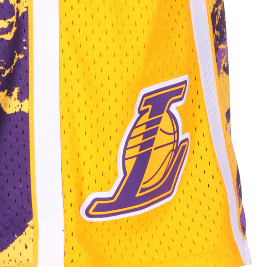 Los Angeles Lakers Team Marble Swingman Shorts Herren, gelb / lila, zoom bei OUTFITTER Online
