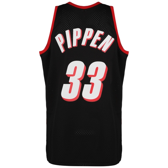 NBA Portland Trail Blazers Scottie Pippen Swingman Trikot Herren, schwarz / weiß, zoom bei OUTFITTER Online
