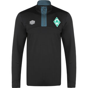 SV Werder Bremen Quarter Zip Top Trainingssweat Herren, schwarz / grün, zoom bei OUTFITTER Online