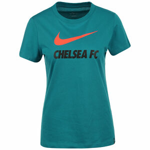 FC Chelsea Swoosh Club T-Shirt Damen, petrol, zoom bei OUTFITTER Online