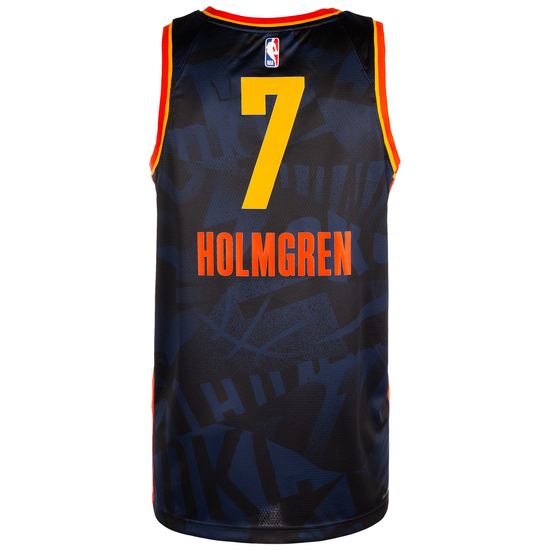 NBA Oklahoma City Thunder Chet Holmgren City Edition Swingman Trikot Herren, dunkelblau / orange, zoom bei OUTFITTER Online