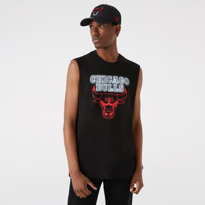 NBA Chicago Bulls Neon Tanktop Herren, schwarz / rot, zoom bei OUTFITTER Online