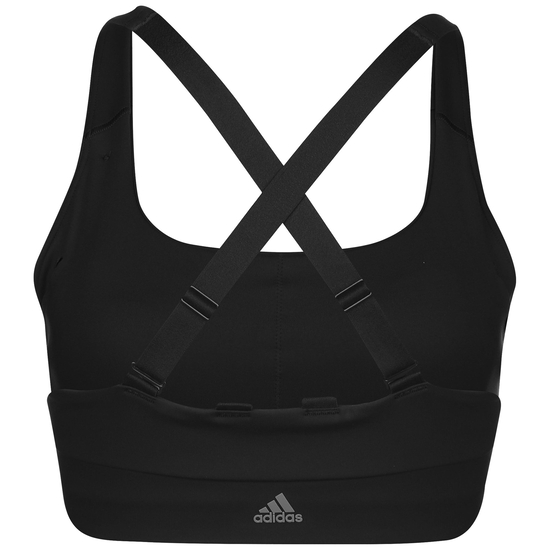 Designed 4 Training 3 B Logo Sport-BH Damen, schwarz / weiß, zoom bei OUTFITTER Online