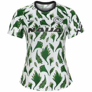 Nigeria Dry Trainingsshirt Damen, weiß / grün, zoom bei OUTFITTER Online