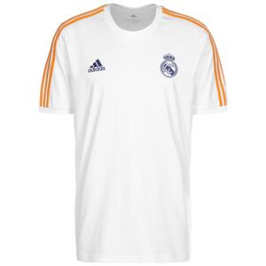Real Madrid 3-Streifen T-Shirt Herren, weiß / dunkelgelb, zoom bei OUTFITTER Online