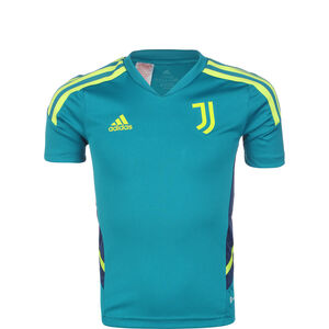Juventus Turin Trainingsshirt Kinder, blau / neongrün, zoom bei OUTFITTER Online