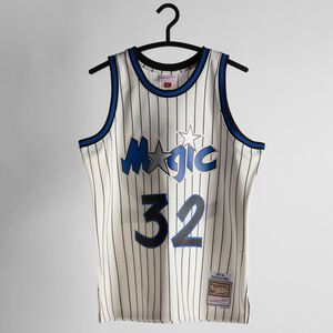 NBA Orlando Magic Shaquille O'Neal Off White Team Color Swingman Trikot Herren, weiß / blau, zoom bei OUTFITTER Online