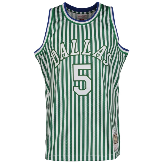 NBA Dallas Mavericks Striped Swingman Jason Kidd Trikot Herren, grün / weiß, zoom bei OUTFITTER Online