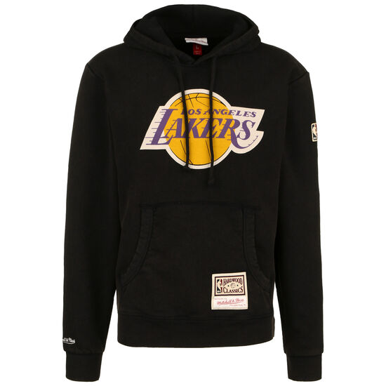 NBA Los Angeles Lakers Worn Logo Kapuzenpullover Herren, schwarz / gelb, zoom bei OUTFITTER Online