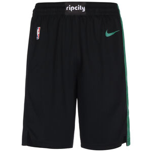 NBA Portland Trail Blazers City Edition Swingman Shorts Herren, schwarz / grün, zoom bei OUTFITTER Online