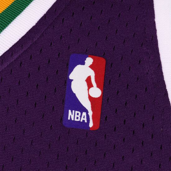 NBA Utah Jazz 2.0 Karl Malone Trikot Herren, lila / gelb, zoom bei OUTFITTER Online