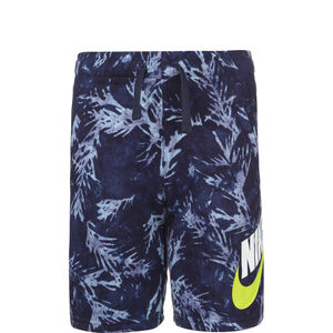 Washed AOP French Terry Shorts Kinder, dunkelblau / hellblau, zoom bei OUTFITTER Online