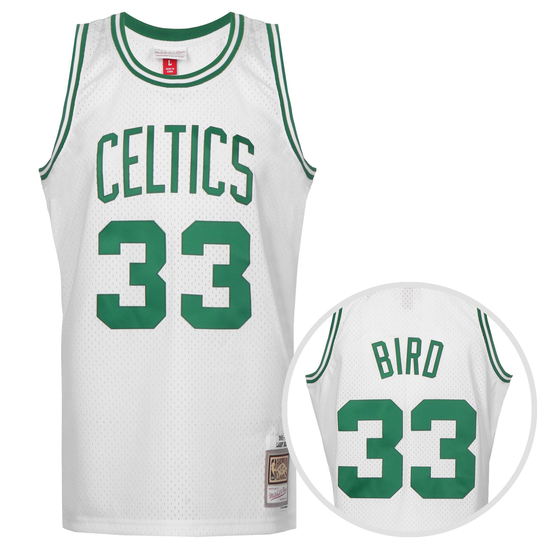 NBA Boston Celtics 1985-86 Swingman 2.0 Larry Bird Trikot Herren, weiß / grün, zoom bei OUTFITTER Online
