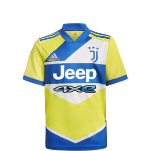 Juventus Turin Trikot 3rd 2021/2022 Kinder, neongelb / blau, zoom bei OUTFITTER Online