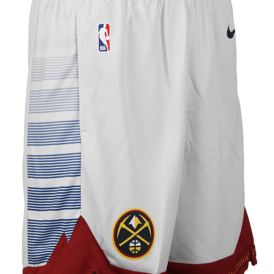 NBA Denver Nuggets City Edition Swingman Shorts Herren, weiß / rot, zoom bei OUTFITTER Online