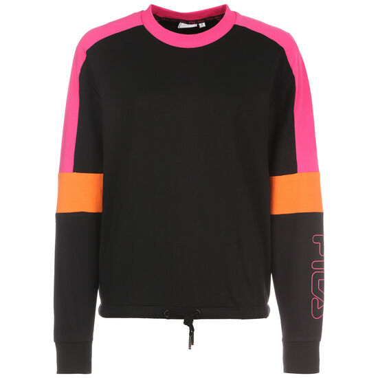 Paulina Cropped Sweatshirt Damen, schwarz / pink, zoom bei OUTFITTER Online