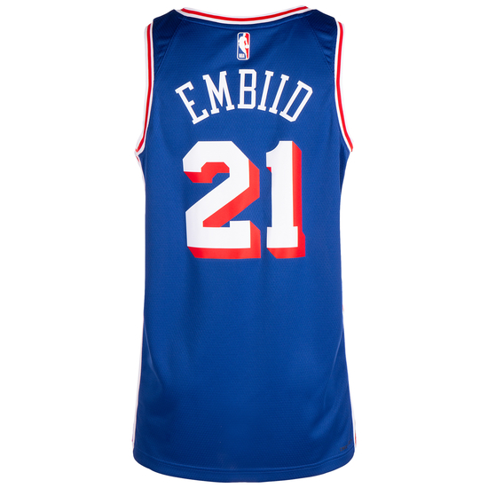 NBA Philadelphia 76ers Joel Embiid Icon Edition Swingman Trikot Herren, blau, zoom bei OUTFITTER Online