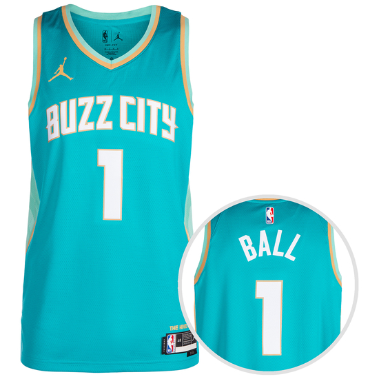 NBA Charlotte Hornets Lamelo Ball City Edition 2023/24 Trikot Herren, türkis, zoom bei OUTFITTER Online