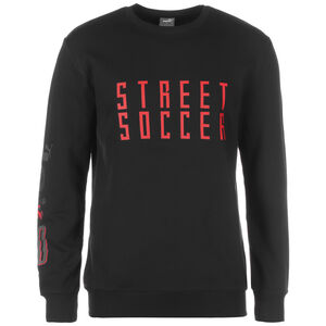 AC Mailand Street Soccer Crew Sweatshirt Herren, schwarz / rot, zoom bei OUTFITTER Online