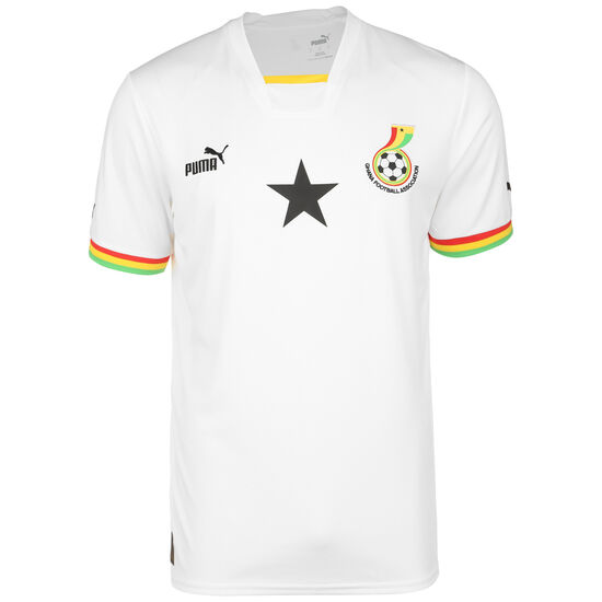 GFA Ghana Trikot Replica Home WM 2022 Herren, weiß / schwarz, zoom bei OUTFITTER Online