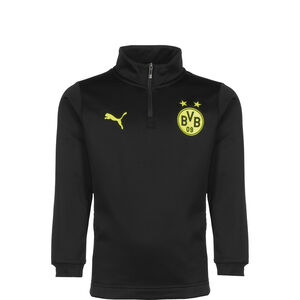 Borussia Dortmund Prematch 1/4 Zip Sweatshirt Kinder, schwarz / gelb, zoom bei OUTFITTER Online