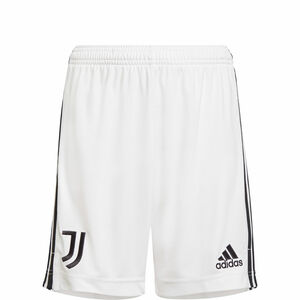 Juventus Turin Shorts Home 2021/2022 Kinder, weiß / schwarz, zoom bei OUTFITTER Online
