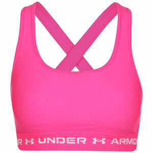 Crossback Mid Sport-BH Damen, pink / weiß, zoom bei OUTFITTER Online