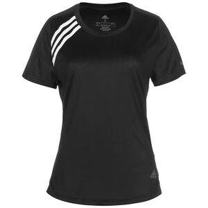 Run It 3-Stripes Laufshirt Damen, schwarz, zoom bei OUTFITTER Online