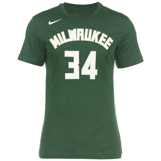 NBA Milwaukee Bucks Giannis Antetokounmpo T-Shirt Herren, grün / weiß, zoom bei OUTFITTER Online
