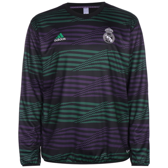 Real Madrid Pre-Match Longsleeve Herren, violett / grün, zoom bei OUTFITTER Online