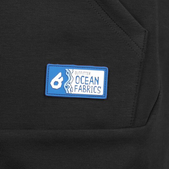 OCEAN FABRICS TAHI Zip-Hoodie Herren, schwarz / weiß, zoom bei OUTFITTER Online