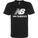 Essentials Stacked Logo T-Shirt Herren, schwarz / weiß, zoom bei OUTFITTER Online