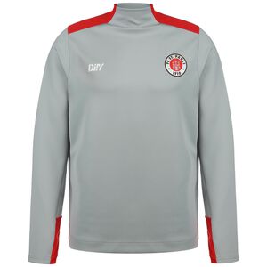 Team Trainingssweater Herren, hellgrau / rot, zoom bei OUTFITTER Online