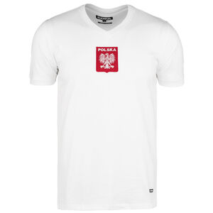 Polen Home 1970s Retro T-Shirt Herren, weiß / rot, zoom bei OUTFITTER Online