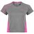 Mesh Panel Trainingsshirt Damen, grau / pink, zoom bei OUTFITTER Online