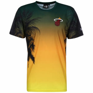 NBA Miami Heat Summer City AOP T-Shirt Herren, gelb / schwarz, zoom bei OUTFITTER Online