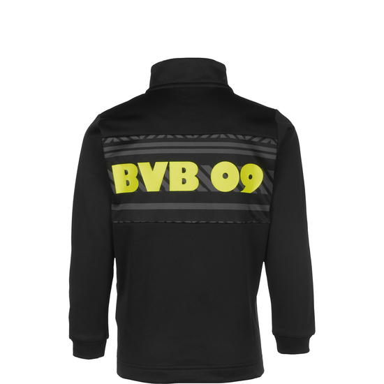 Borussia Dortmund Prematch 1/4 Zip Sweatshirt Kinder, schwarz / gelb, zoom bei OUTFITTER Online